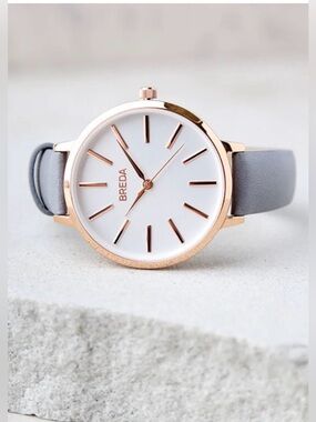 Breda Joule Watch Gray / Rose Gold New in Box - C39-001